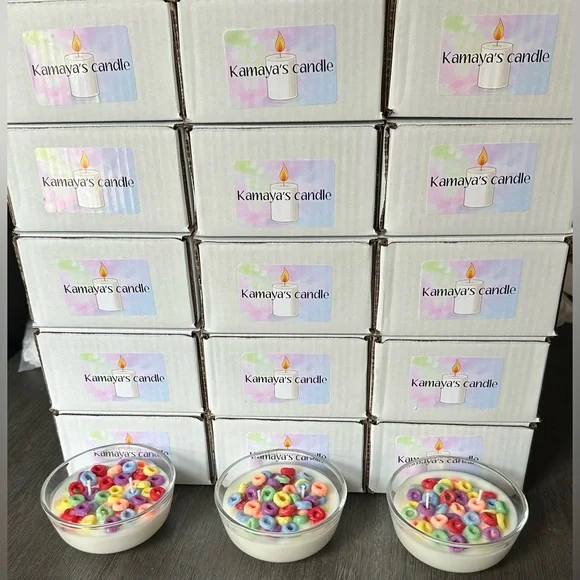 I’m a homebasecandle maker an these are my fruit loop cereal bowl candles - Picture 4 of 4